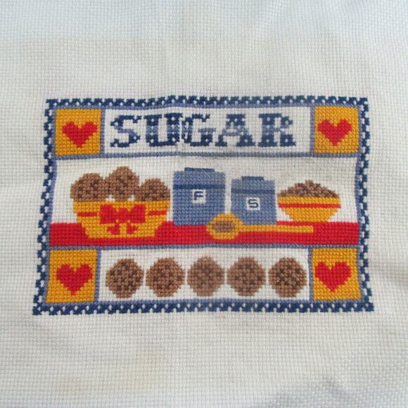 Sugar & Spice Kitchen Counted Cross Stitch Wall Hangings Finished Unframed - Picture 4 of 6